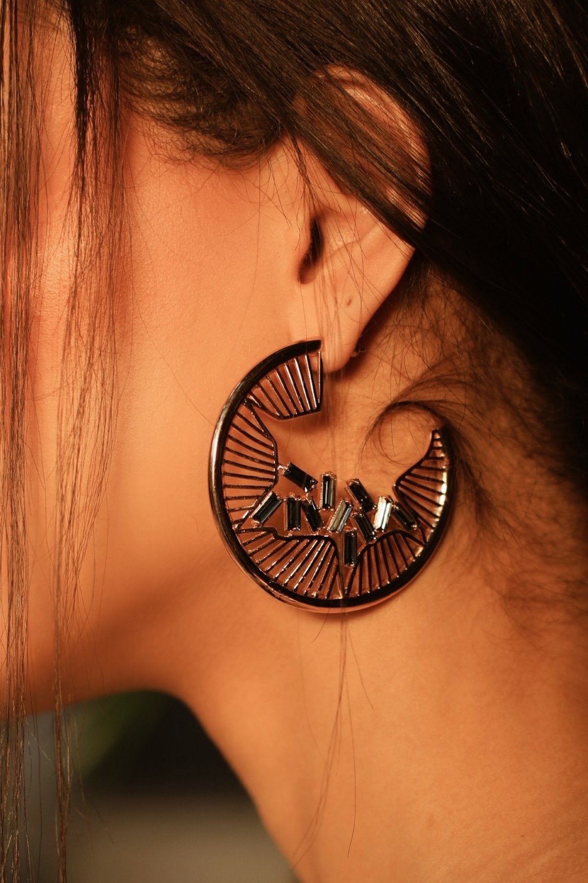 Buy Swarovski Round Hoops For Women Online at ScrollnShops